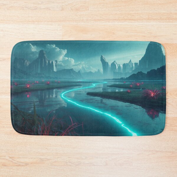 Item preview, Sky Delta Floodlands Bioluminescent Alien Landscape designed and sold by Luminous Wilds.