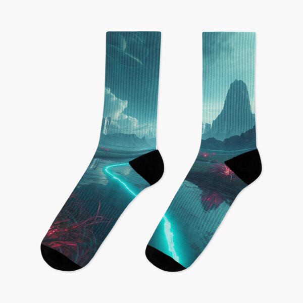 Item preview, Sky Delta Floodlands Bioluminescent Alien Landscape designed and sold by Luminous Wilds.