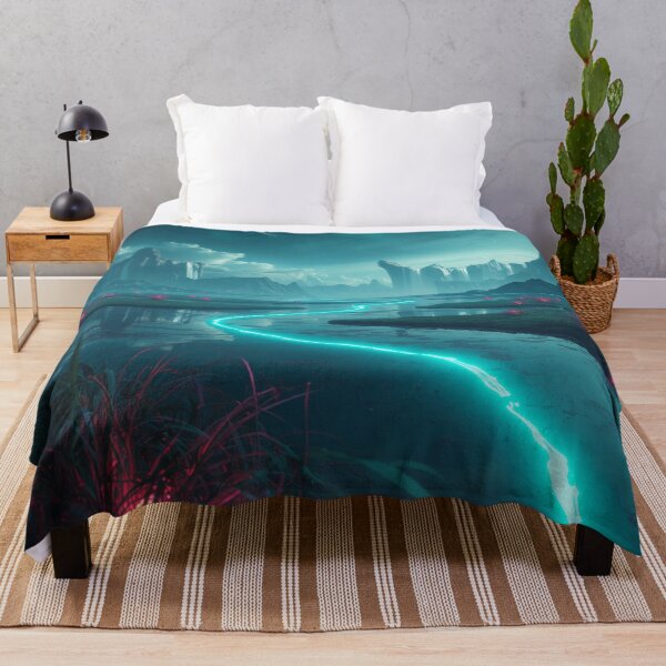 Item preview, Sky Delta Floodlands Bioluminescent Alien Landscape designed and sold by Luminous Wilds.