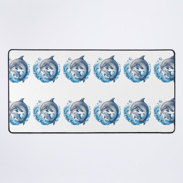 Item preview, Mother Baby Dolphin Ocean Waves designed and sold by Passionread.