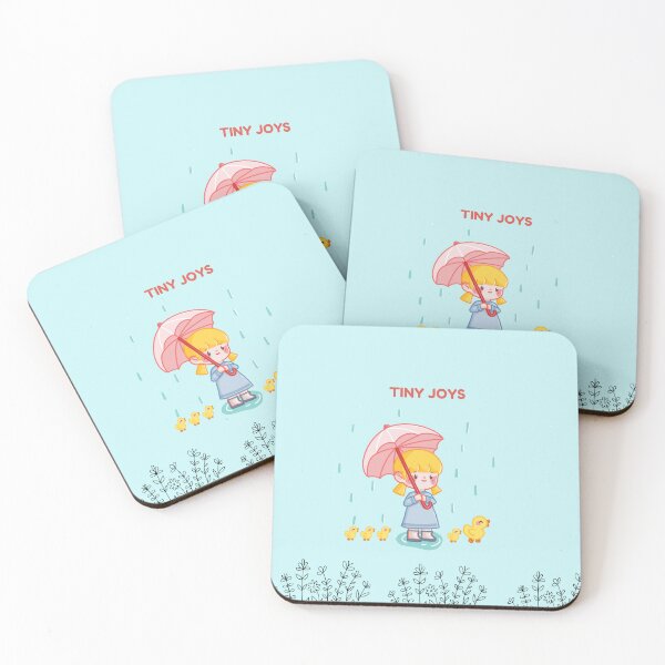 Item preview, Tiny Joys Rainy Day Girl Ducks | Cute Kawaii Sticker designed and sold by Krishnacre8.