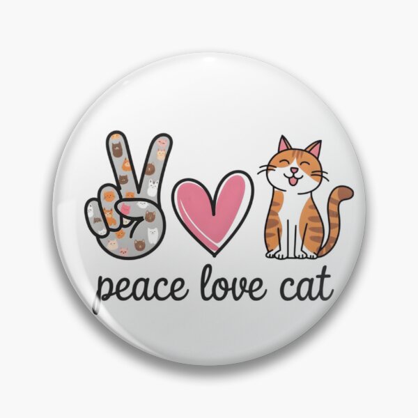 Item preview, Peace Love Cat Whimsical Cute Design designed and sold by Macias123.