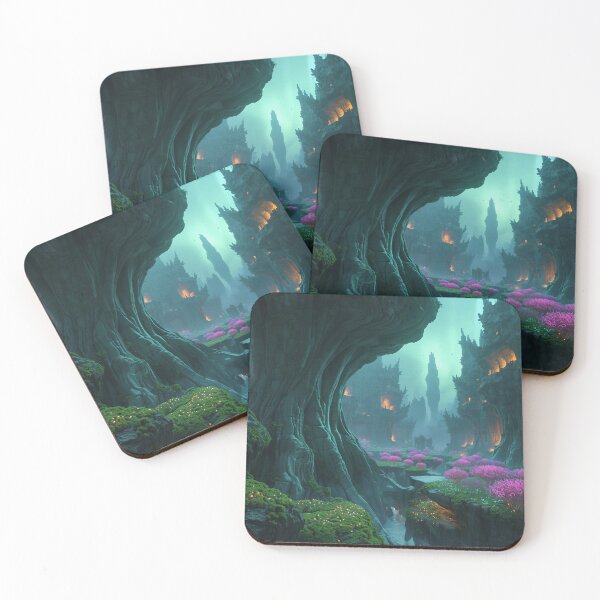 Item preview, Aurora Stoneforest Living Alien Fantasy Landscape designed and sold by Luminous Wilds.