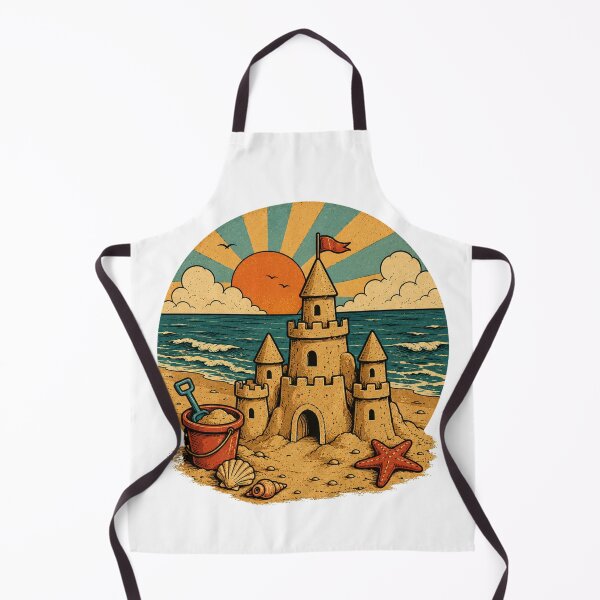 Item preview, Retro Sandcastle Beach Sunset designed and sold by Mysthor-Designs.