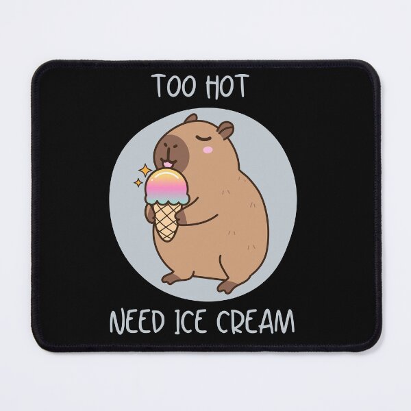 Item preview, Too Hot Need Ice Cream Capybara Summer designed and sold by AlameaDesign.