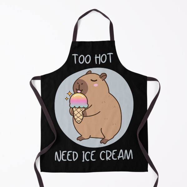 Item preview, Too Hot Need Ice Cream Capybara Summer designed and sold by AlameaDesign.