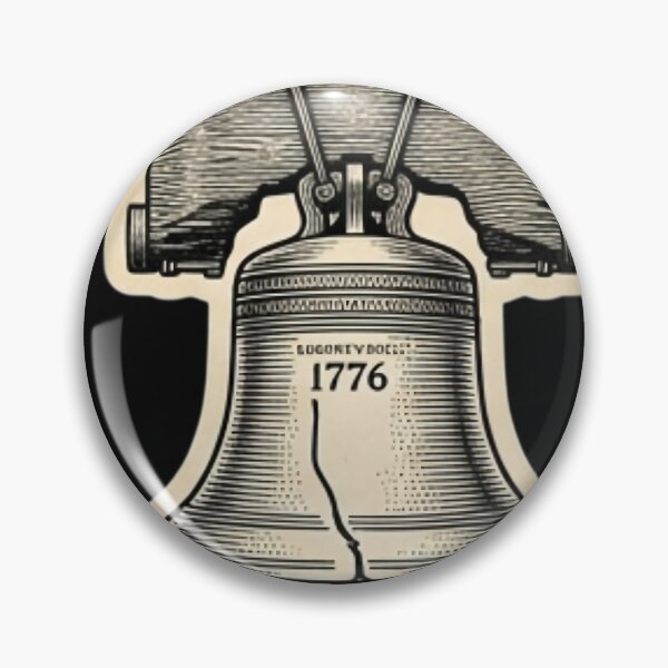 Item preview, Vintage 1776 Liberty Bell Philadelphia Revolutionary War Engraving designed and sold by DarkOriginArts.
