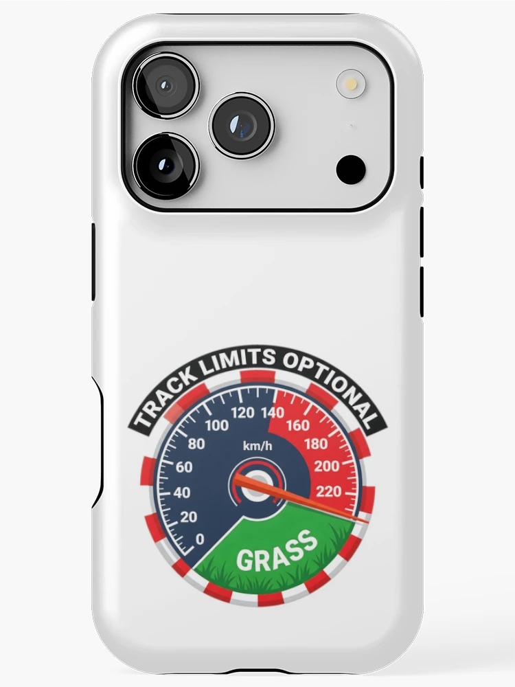Thumbnail 1 of 4, iPhone Case, Track Limits Optional - Sim Racing Humor designed and sold by GarageGraphics.