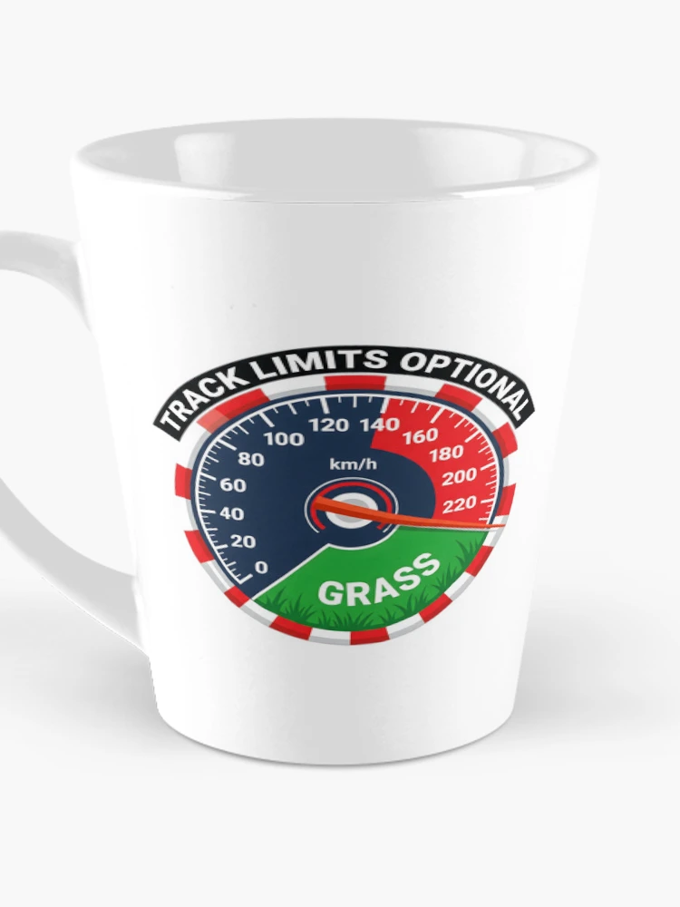 Thumbnail 3 of 4, Coffee Mug, Track Limits Optional - Sim Racing Humor designed and sold by GarageGraphics.
