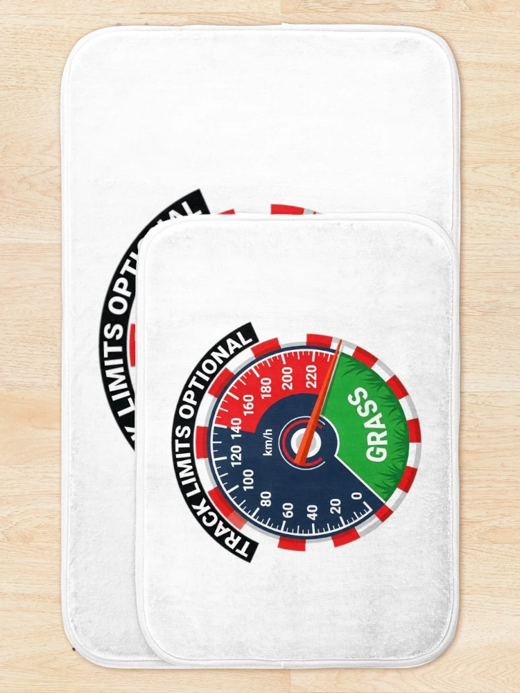 Thumbnail 5 of 6, Bath Mat, Track Limits Optional - Sim Racing Humor designed and sold by GarageGraphics.