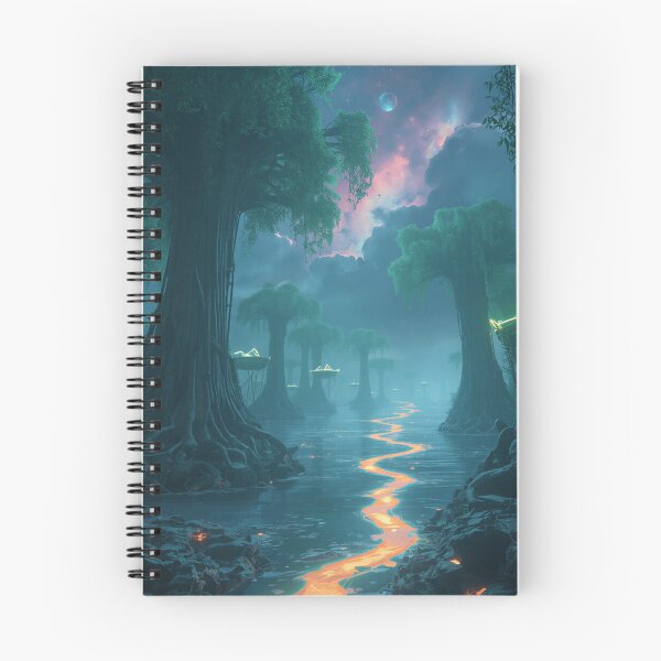 Item preview, Glow Mangrove Abyss Fantasy Alien Landscape designed and sold by Luminous Wilds.