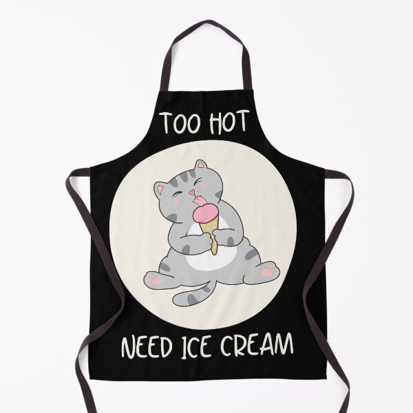 Item preview, Too Hot Need Ice Cream Cat Tomcat Summer designed and sold by AlameaDesign.