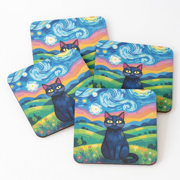 Item preview, Unimpressed cat under twilight sky designed and sold by Ponted.