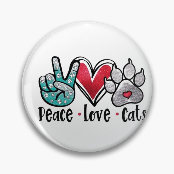 Item preview, Peace Love Cats Glitter Style Design designed and sold by Macias123.