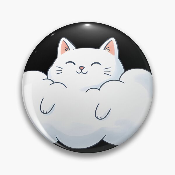 Item preview, It's Raining Tuna White Cloud Cat designed and sold by SillyPawsStudio.