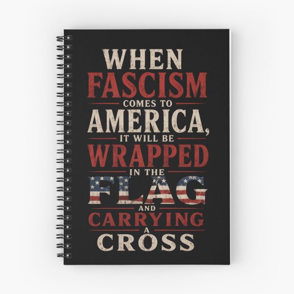 Item preview, When Fascism Comes To America, It Will Be Wrapped In The Flag And Carrying A Cross American Patriot Anti Fascist Political Statement designed and sold by HumansStuck12.