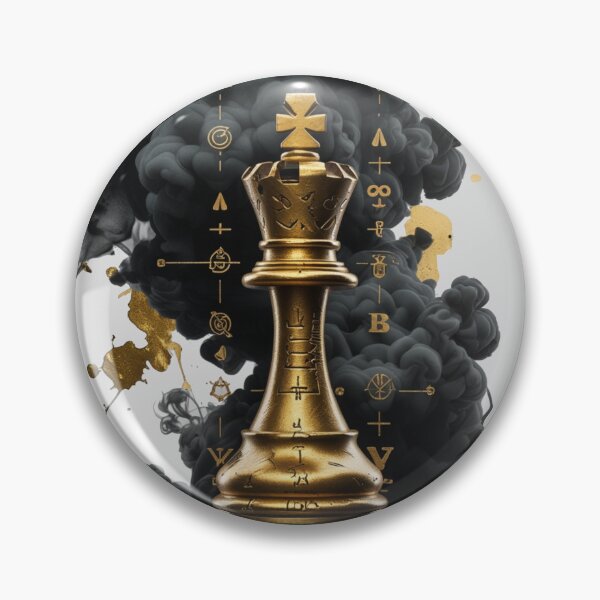 Item preview, Golden King Chess Piece Black Gold Watercolor | Strategic Mind Art designed and sold by Biedroneczka.