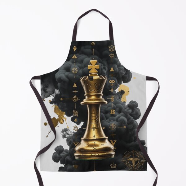 Item preview, Golden King Chess Piece Black Gold Watercolor | Strategic Mind Art designed and sold by Biedroneczka.