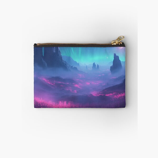 Artikelvorschau, Neon Mist Highlands Alien Fantasy Landscape entworfen und verkauft von Luminous Wilds.