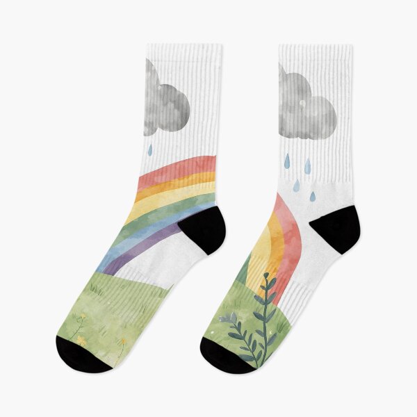 Item preview, Cute Pastel Rainbow Nursery Watercolor Art designed and sold by Luna-Flow.