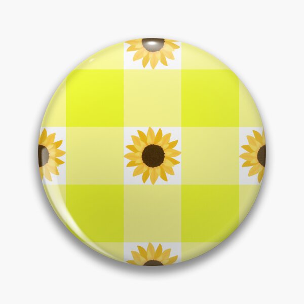 Item preview, Minimalist Sunflower on Yellow Grid designed and sold by Violet-Forge.