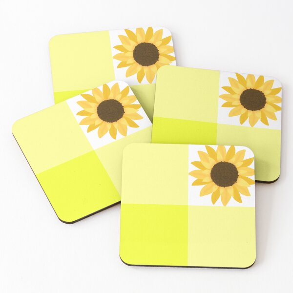 Item preview, Minimalist Sunflower on Yellow Grid designed and sold by Violet-Forge.