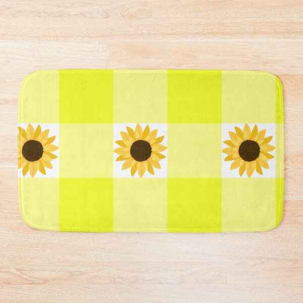 Item preview, Minimalist Sunflower on Yellow Grid designed and sold by Violet-Forge.