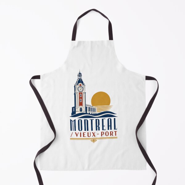 Item preview, Montreal Vieux Port Clock Tower Retro Travel Poster designed and sold by Fenay Designs.
