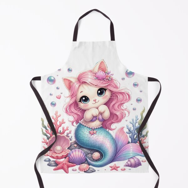 Item preview, Cute Mermaid Cat Kawaii Fantasy designed and sold by Mysthor-Designs.