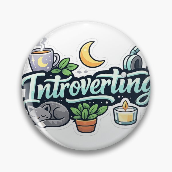 Item preview, Introverting Sticker | Introvert Life Quote Design | Quiet Mind Typography designed and sold by Nilucreations.