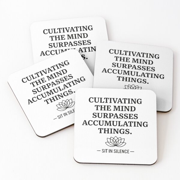 Item preview, Cultivating the Mind Minimalist Quote designed and sold by SitInSilence24.