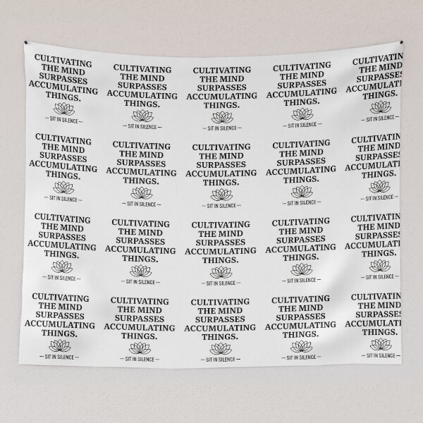Item preview, Cultivating the Mind Minimalist Quote designed and sold by SitInSilence24.