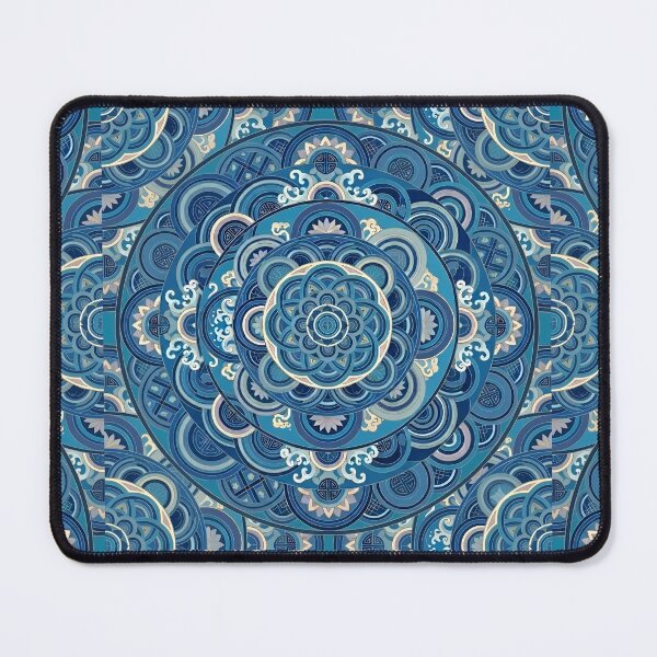 Item preview, Korean Traditional Blue Mandala Geometric Pattern Art designed and sold by SOOstudio73.