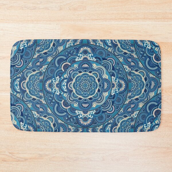 Item preview, Korean Traditional Blue Mandala Geometric Pattern Art designed and sold by SOOstudio73.