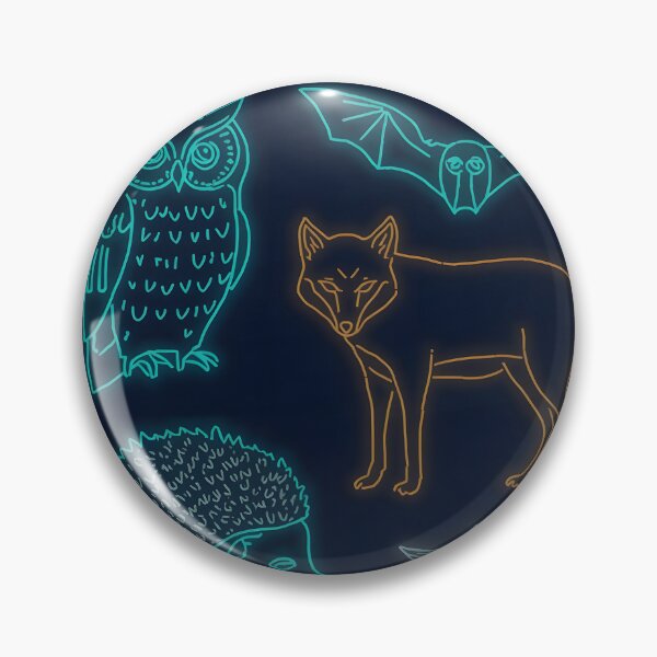 Item preview, ​Neon Glow Nocturnal Animals Line Art designed and sold by Luna-Flow.