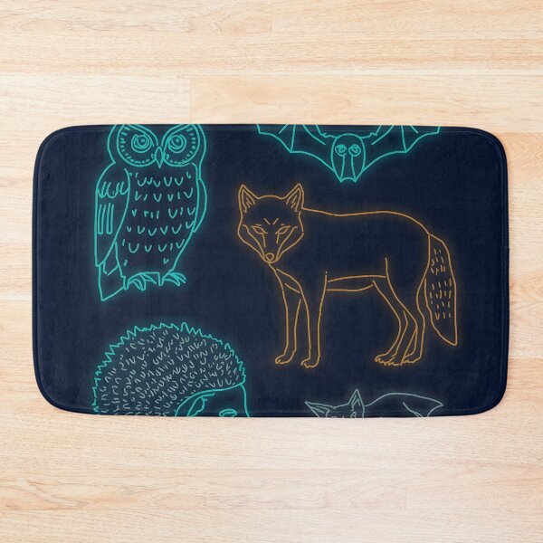 Item preview, ​Neon Glow Nocturnal Animals Line Art designed and sold by Luna-Flow.