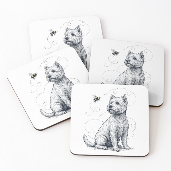 Item preview, West Highland White Terrier Bumble Bee Honeybee Dog Lover designed and sold by Kimberley King Art  King Art.