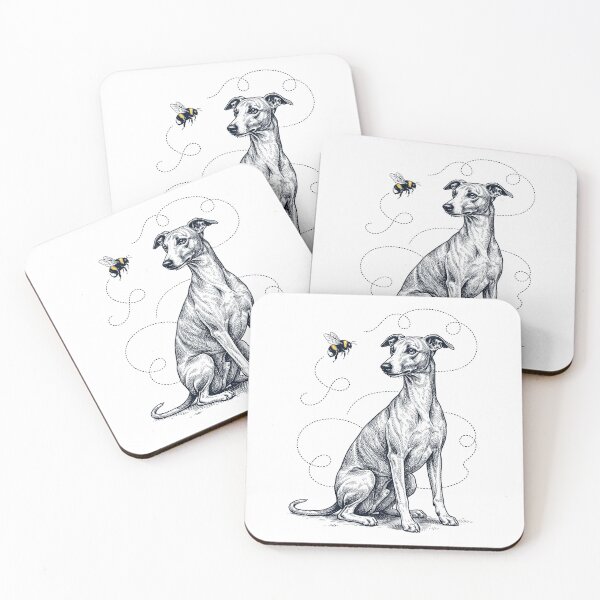 Item preview, Whippet Bumble Bee Honeybee Dog Lover designed and sold by Kimberley King Art  King Art.