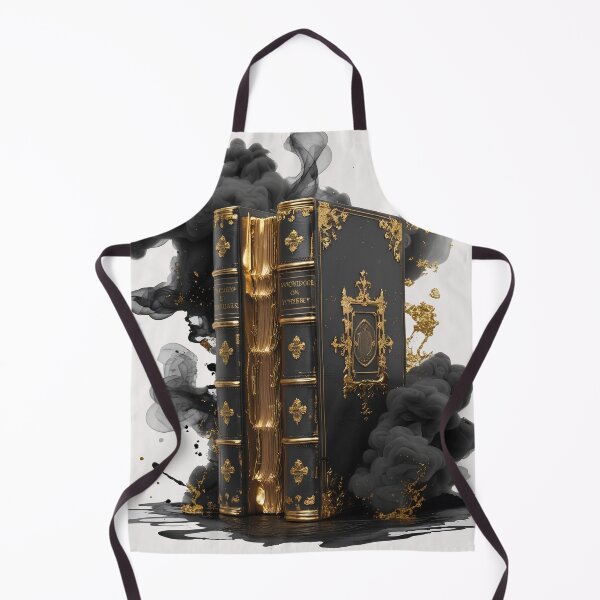 Item preview, Ancient Golden Books Black Gold Watercolor | Mystical Library Art designed and sold by Biedroneczka.