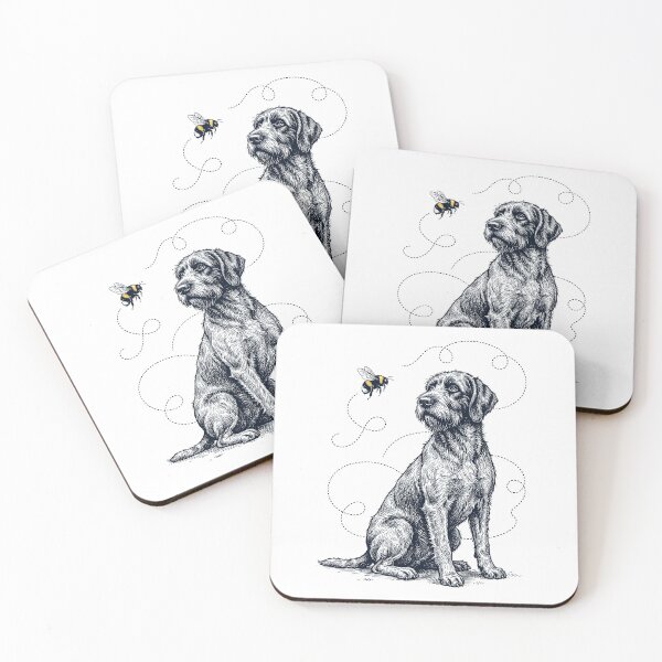 Item preview, Wirehaired Pointing Griffon Bumble Bee Honeybee Dog Lover designed and sold by Kimberley King Art  King Art.