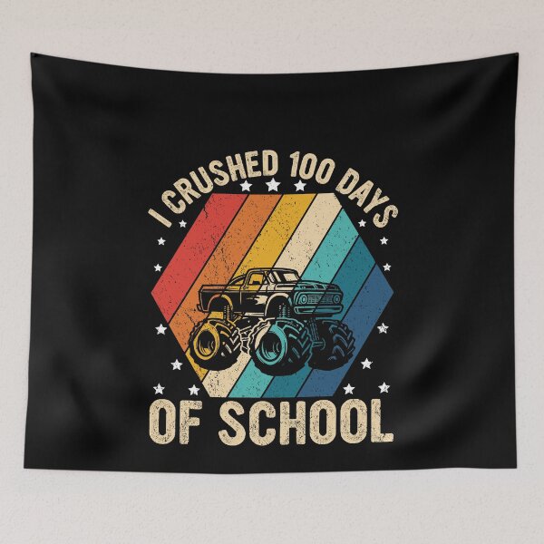 Item preview, I Crushed 100 Days Of School Monster Truck Student Celebration Kid designed and sold by PopStars1993.