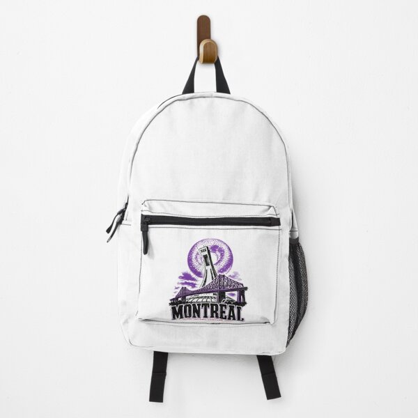 Item preview, Montréal Island Legends Olympic Stadium Purple Bagel Moon Art designed and sold by Fenay Designs.