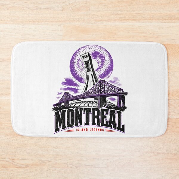 Item preview, Montréal Island Legends Olympic Stadium Purple Bagel Moon Art designed and sold by Fenay Designs.