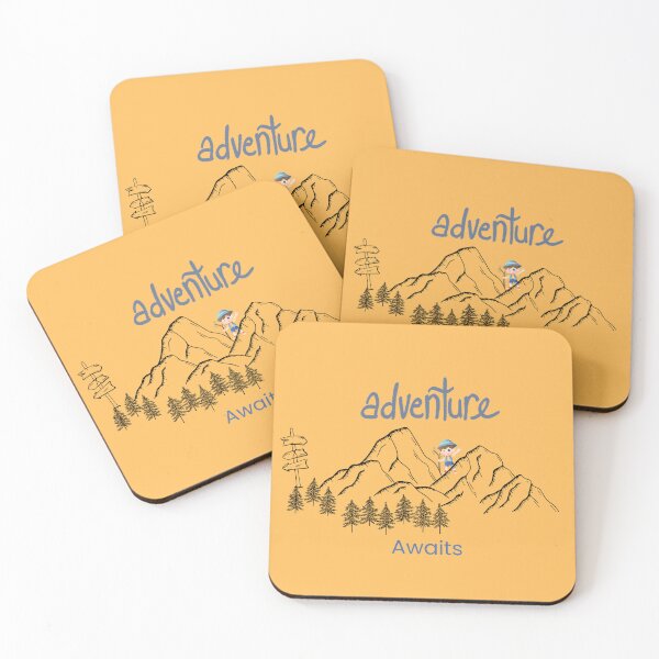 Item preview, Adventure Awaits Mountain Hiking | Outdoor Explorer Kids Sticker designed and sold by Krishnacre8.