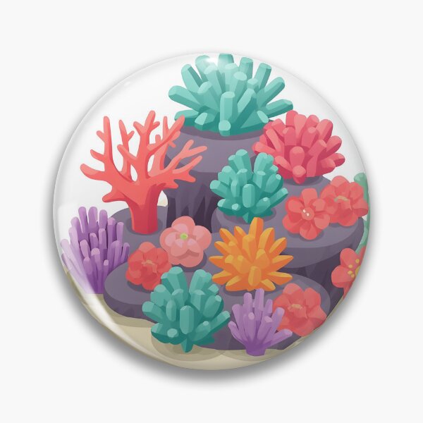 Item preview, ​Cute Isometric Coral Reef Marine Life Illustration designed and sold by Luna-Flow.