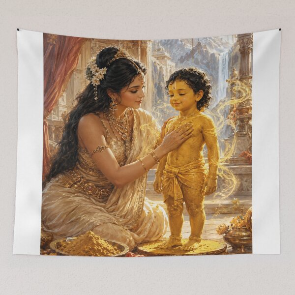 Item preview, Ganesha Birth Story Series – The Creation of Lord Ganesha by Goddess Parvati designed and sold by Homyar.