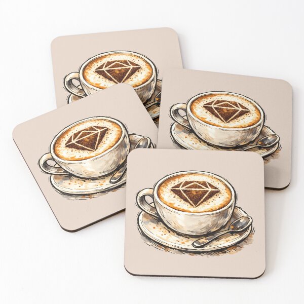Item preview, Arte del café latte capuchino rubí designed and sold by Nerd Romance Café.