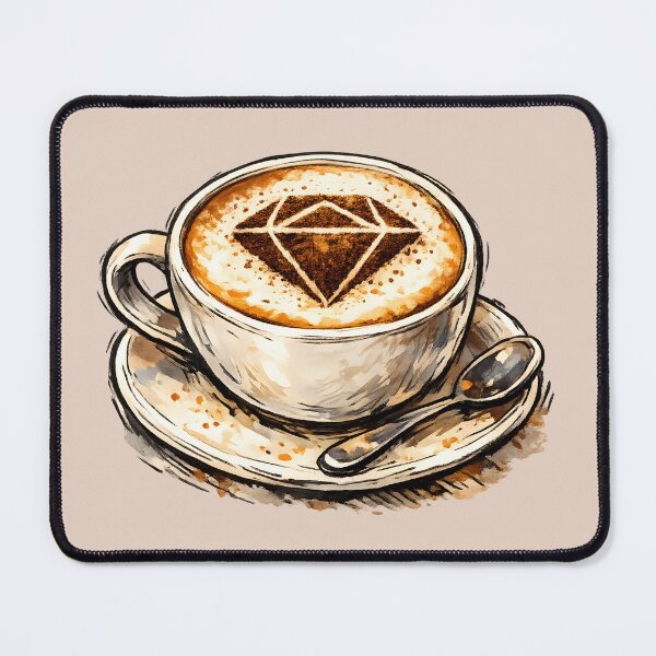Item preview, Ruby Cappuccino Latte Coffee Art designed and sold by Nerd Romance Café.
