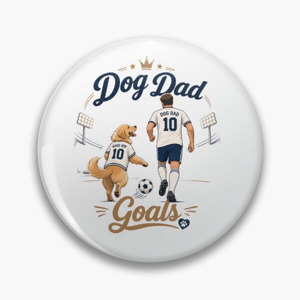 Item preview, Soccer Golden Retriever Dog Dad Goals Kawaii T-Shirt Sticker designed and sold by Ashley critters.