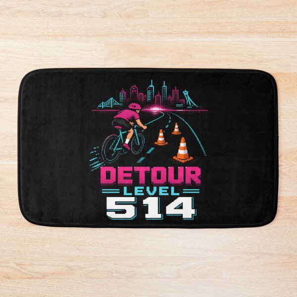 Item preview, Detour Level 514 Montréal Pixel Art Cycling Neon Graphic designed and sold by Fenay Designs.